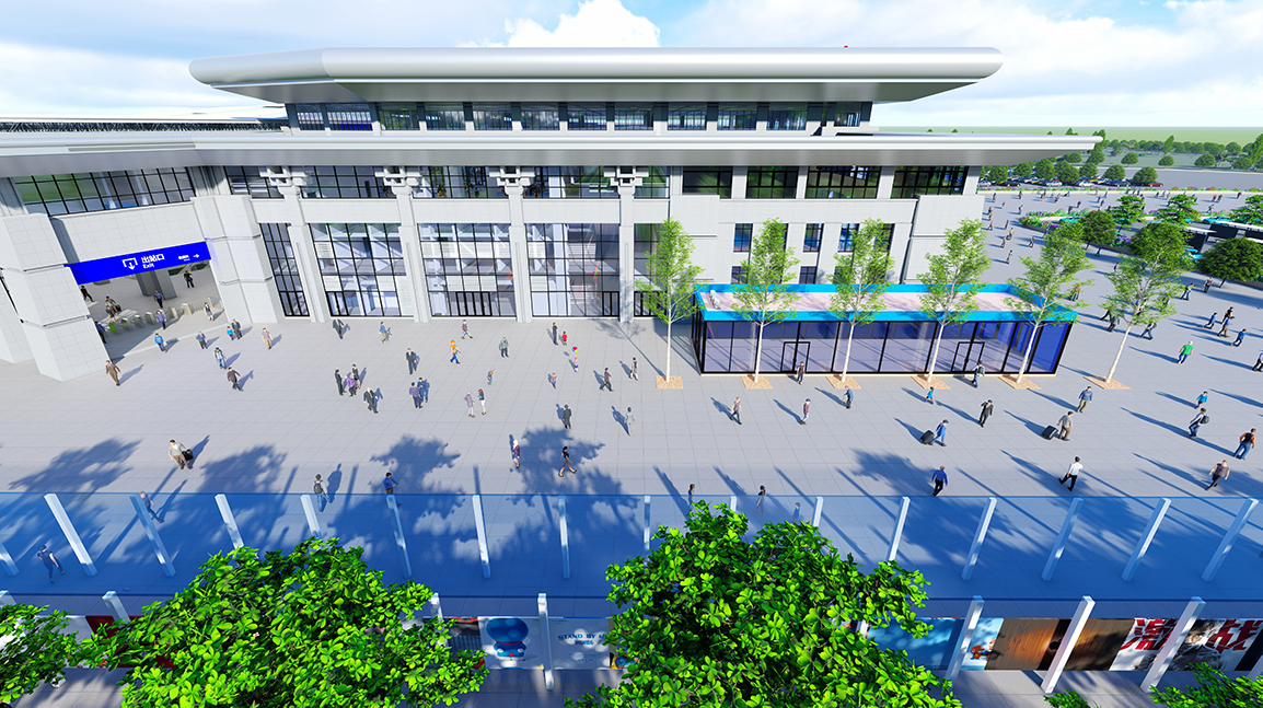 岳陽東站出站口新建京東無人超市項目